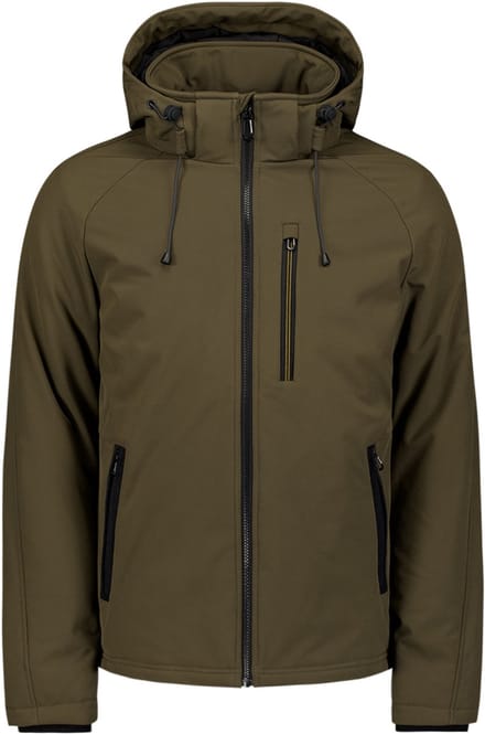 No Excess Jacket Short Fit Hooded Softshell Stretch Taupe Größe: M | Winterjacken Outlet | Herren | Schwarz