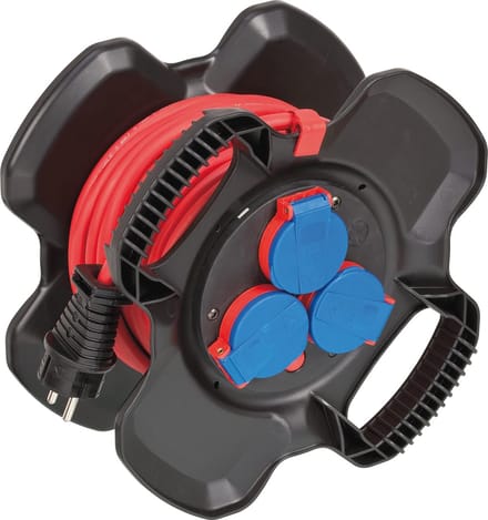 Professionele Rubberen Kabelhaspel IP44 - 10m Geschikt voor Buiten gebruik