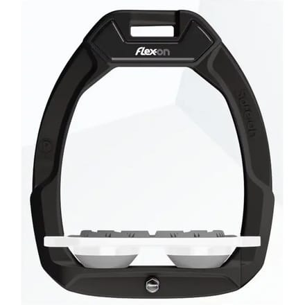 Veiligheidsscharen Paardrijden Plat Grip Zwart/Wit/Grijs Flex-On Safe-On