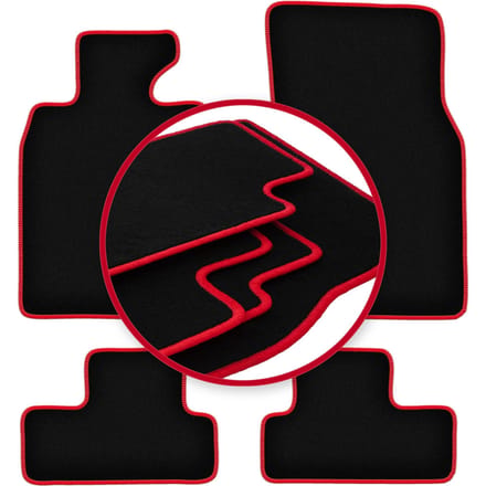 CARLUX-RED automatten voor: Mini Cooper R56 hatchback (2006-2013)