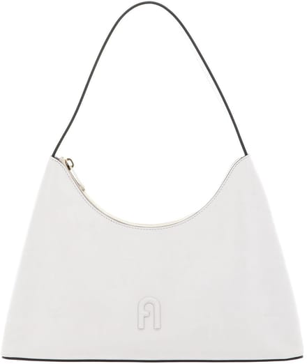FURLA Leren Schoudertas Diamante Shoulder Bag Marshmallow Crème