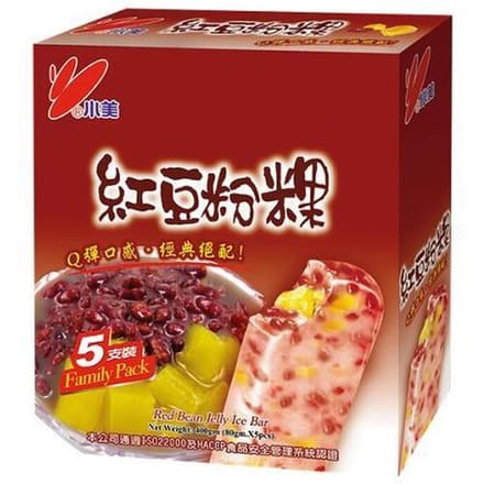 SHAOMEI ijs op een stokje met rodebonenjelly