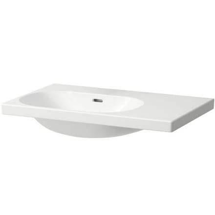 LAUFEN LUA washbasin 75 x 46 cm, asy.basin left, without tap hole, with overflow H8170860001091