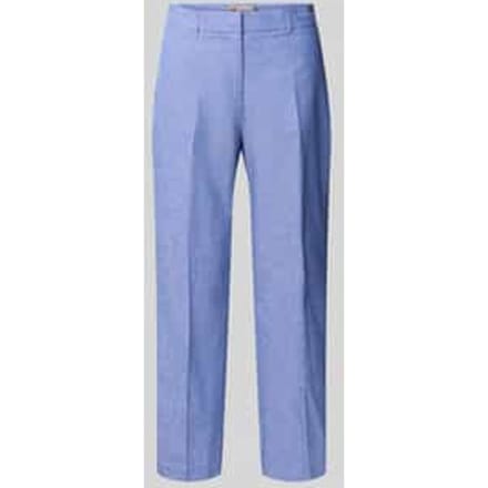 straight fit stoffen broek van linnenmix