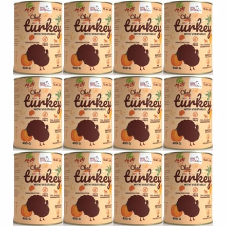 Syta Micha - Junior hondenvoer - Indyk met Groenten - 12x400g - Graanvrij