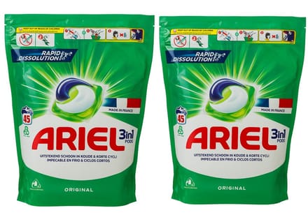 Ariel 3in1 Pods Original 2 x 45 stuks (922,5 g)