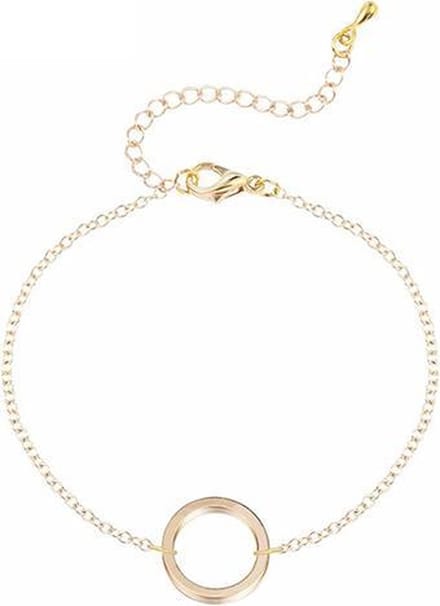 24/7 Jewelry Collection Cirkel Armband - Open - Glanzend - Goudkleurig