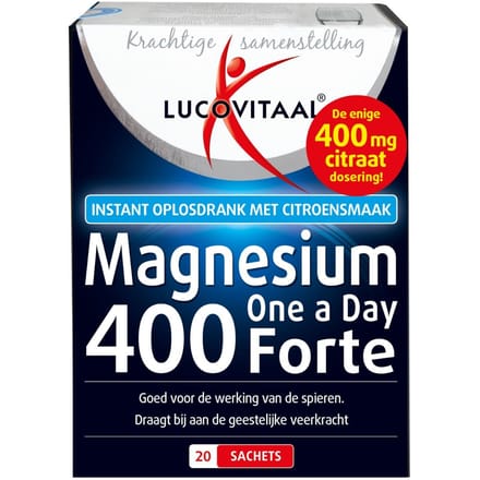 Lucovitaal Magnesium Citraat Poeder 400 mg 20 sachets