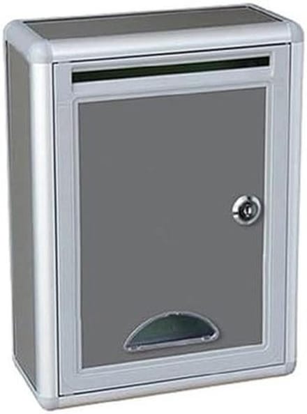 Afsluitbare Brievenbus - Buitenpostbak - Post Ontvangen - Grote Capaciteit - 28.5 cm - Grijs
