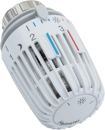 Thermostaatkop met K-instelling voor Radiatorverwarming in Wit