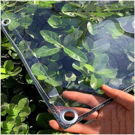 Transparant PVC Zeildoek - Waterdicht Dekzeil - Buitenbescherming - UV-gestabiliseerd - 1.9x2m - Helder