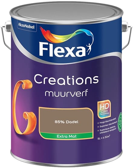 Flexa - Creations Muurverf Extra Mat - 85% Dadel - Mengverf - 5 L