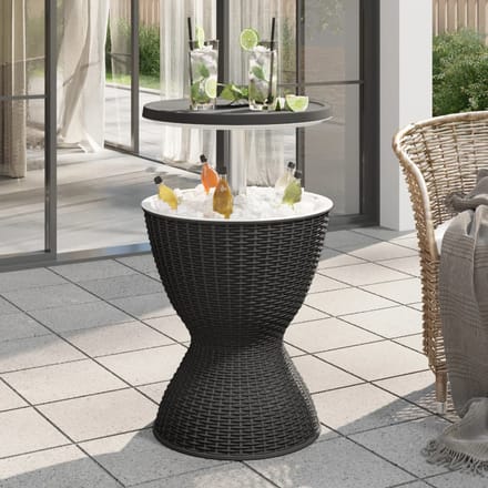 3-in-1 Tafel met IJskoeler Zwart Polypropyleen