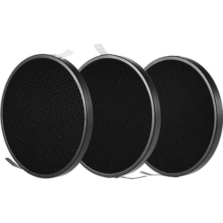 7  standaard reflectordiffusor lampenkapschotel met honingraatrooster black