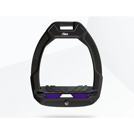 Veiligheidseindes voor paardrijden Ingebogen Grip Zwart/Zwart/Paarse Flex-On Safe-On