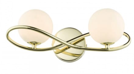 Kosilum - Novale - Wandlamp - Wit en goud - Metaal en glas