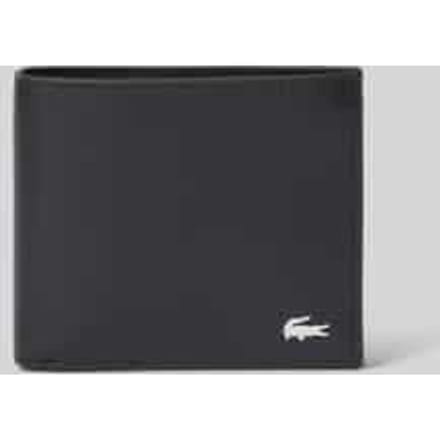 LACOSTE Leren Portemonnee FG Billfold & Coin Nero Zwart