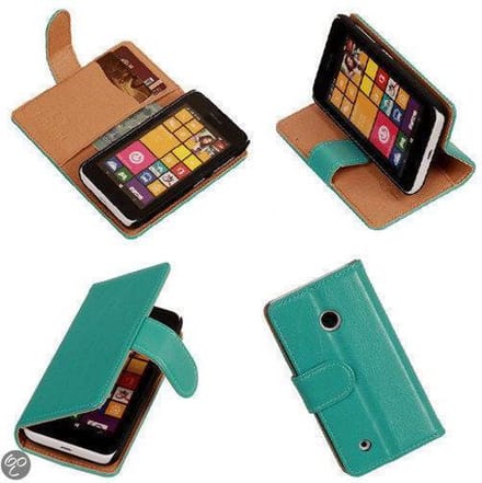 PU Leder Turquoise Nokia Lumia 530 Book/Wallet Case/Cover