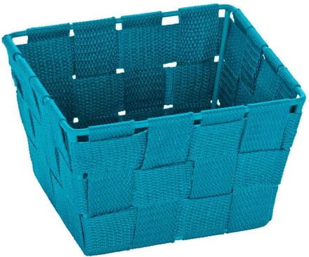 Opbergmand Adria Mini, vierkante mand, 14 x 9 x 14 cm, Petrol