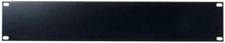 19 inch blinde paneel 2HE metaal zwart