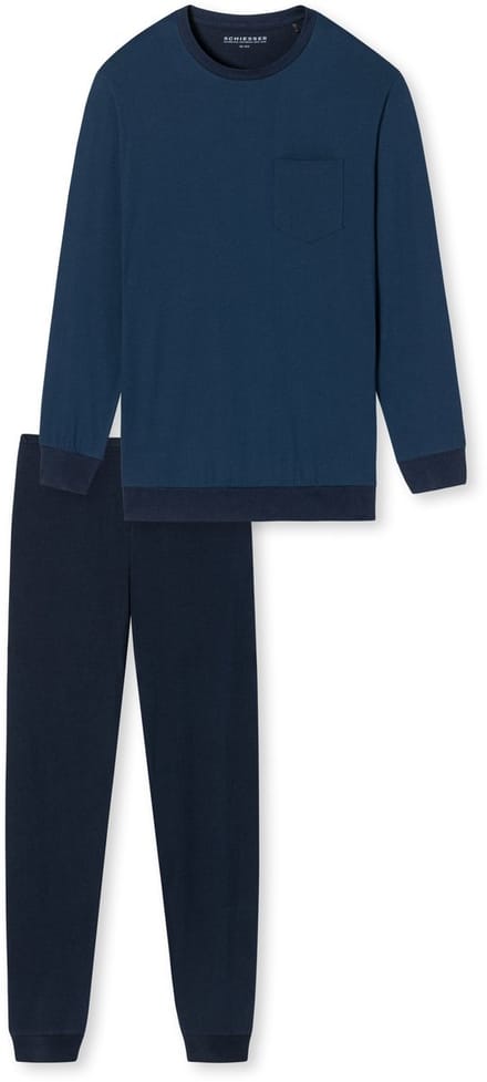 Schiesser – Essentials Nightwear – Pyjama – 178094 - Royal Blue - 54