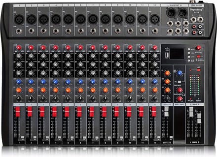 Nivard Audio Mixer - Mengpaneel - DJ - Mixer - Gaming - 12 Kanaals