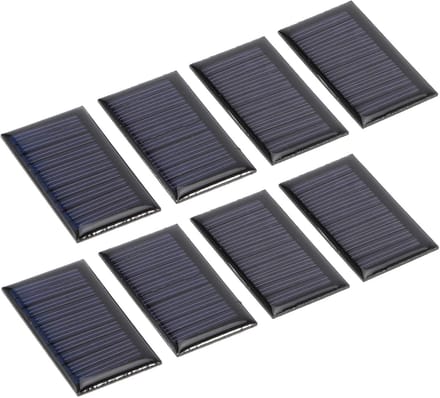 Mini Zonnepanelen Set van 8 - Draagbare Polykristallijn Silicium Zonnepaneel Cellen voor DIY Projecten