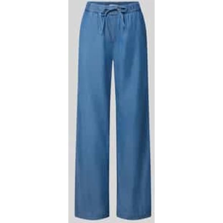 broek met wide fit van lyocellmix met tunnelkoord