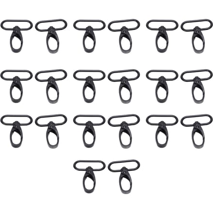 20 stuks karabijnhaak met veerclip Duurzaam legeringsmateriaal Brede toepassing Hoge flexibiliteit Eenvoudige bediening black