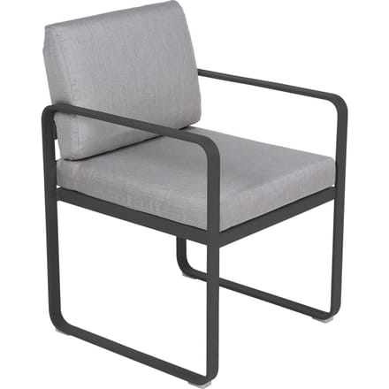 Fermob BELLEVIE fauteuil voor de eethoek - 47 antraciet mat - 79 Flanelgrijs