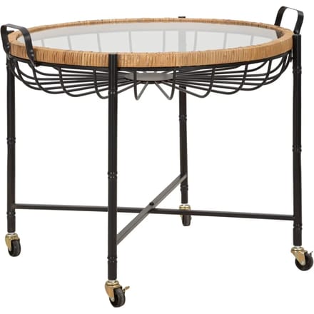 Salontafel Cebu With Glass & Wells 70,5×65×57 cm