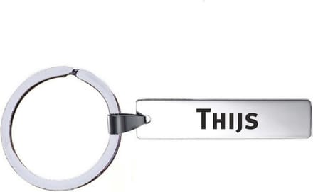Sleutelhanger Met Naam - Thijs - RVS
