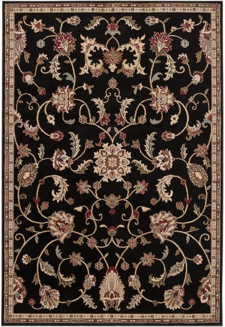 SURYA - BEKURI Traditioneel Boho Tapijt in Zwart