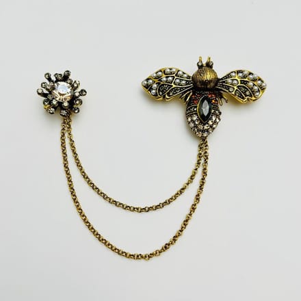 Bijenbroche - Elegante Broche met Kristallen | Twinolo