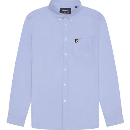 Classic Long Sleeve Button-Up Shirt - Light Blue