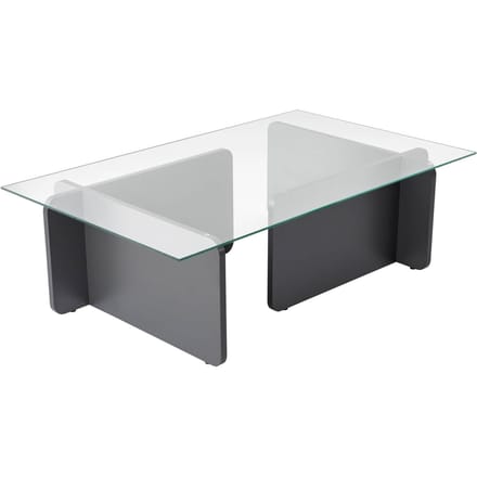 Glazen salontafel "Flavio" 105 x 65 x 30 cm - Antraciet