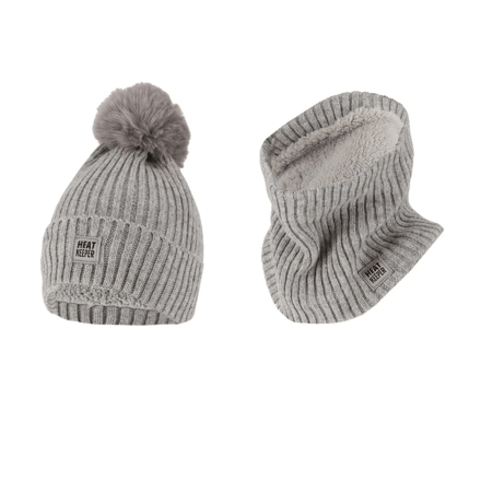 Heatkeeper - Thermo set Dames - Muts/Nekwarmer - Grijs - Onesize