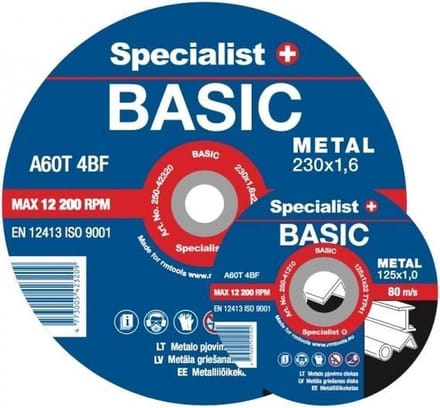10 st x Doorslijpschijven Basic Specialist+ 2mm / 230mm (staal)