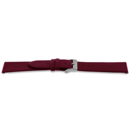 Horlogeband D760 Karmozijn rood Leder 14x12mm