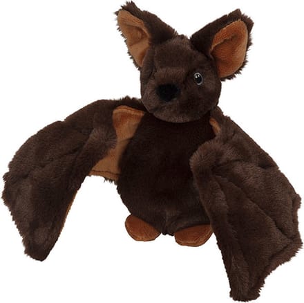 Nature Planet Pluche knuffel vleermuis - 21 cm - bruin - vleermuizen knuffels