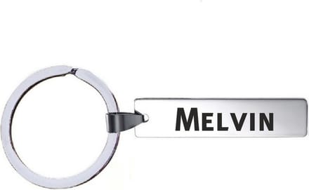 Sleutelhanger Met Naam - Melvin - RVS
