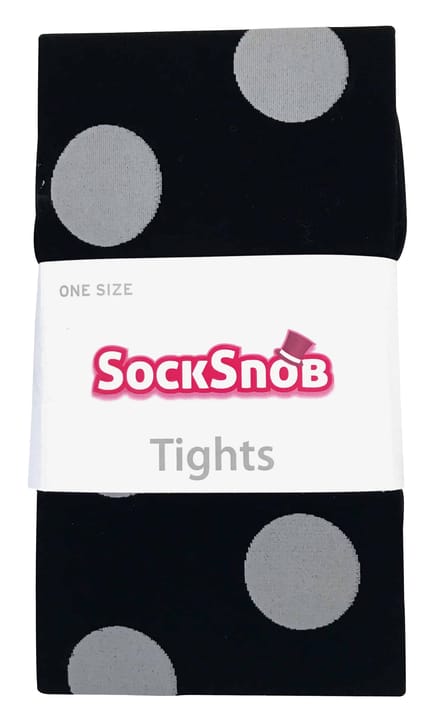 Sock Snob Dames80 denier ondoorzichtig patroon panty's - Big Spot Wit