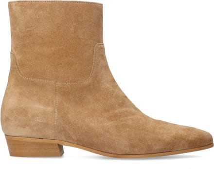 Manfield - Dames - Beige suède chelsea boots - Maat 40