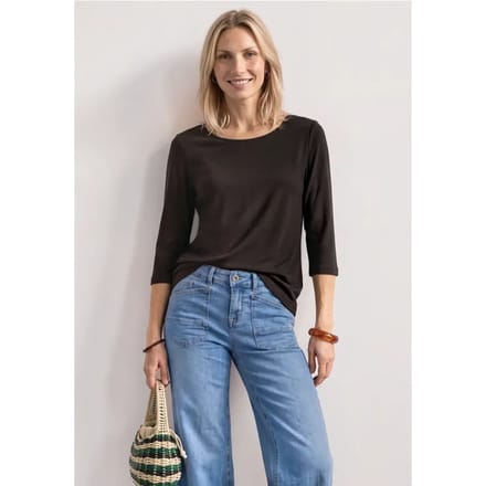 Shirt met 3/4-mouwen en een boothals