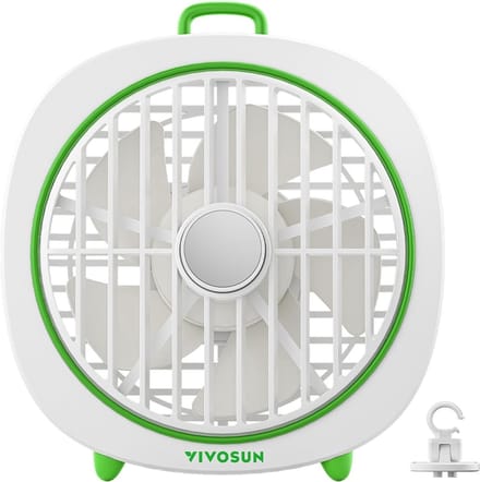 Solvix tafel ventilator geluidloos - Grow Tent Ventilator - Wit - 3 Instellingen - Verstelbare Hoek - Voor Hydroponics