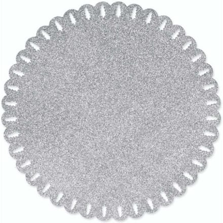 Unique Living | Placemat Xmas | Rond | Polyester | Grijs | Ø38cm