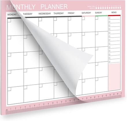Maandelijkse en Wekelijkse Planner & To-Do Lijst Bureaupad - Ongedateerd - 50 Vellen A4