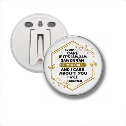 Button Met Clip 58 MM - If You Call