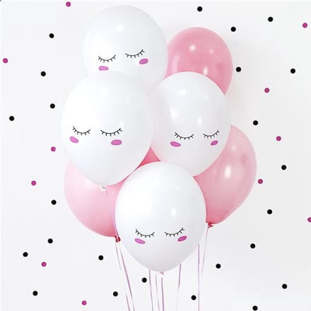 Partydeco - Ballonnen Smiley Unicorn (6 stuks)