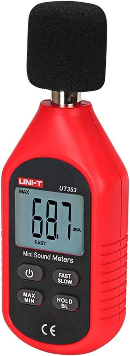 Decibel Meter 130dB - UT353 Rood